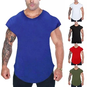 Men Top Four Seasons Loose Regular Sleeveless Solid Tank Tops Vest Comfy - Picture 1 of 20