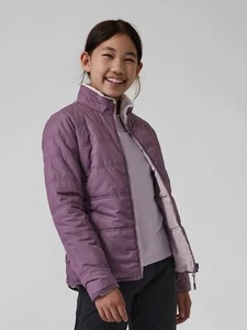 Athleta Girl Reversible Warm + Fuzzy Jacket, Size XXL/16 Dark Sky Violet - Picture 1 of 6