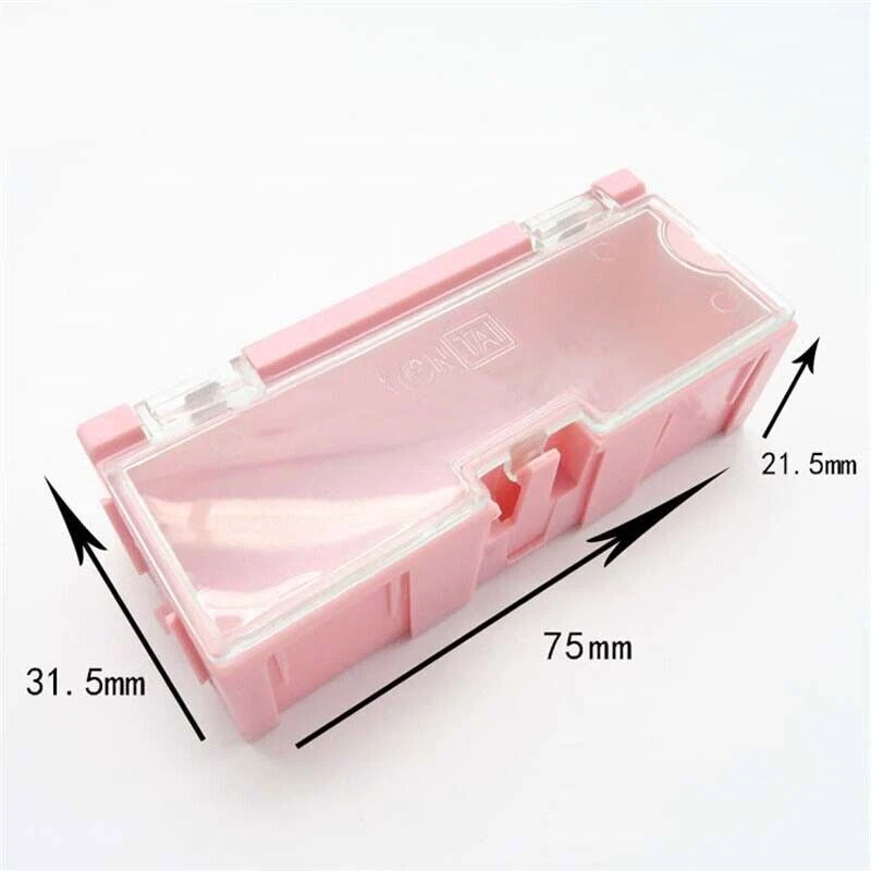 75x31.5x21mm Pink MINI Objects Electronic Component SMD KIT Plastic Storage Box - Image 1 of 1