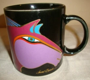 Laurel Burch Kundus Black Horse Metallic Coffee Cup Mug 12 oz - Picture 1 of 6