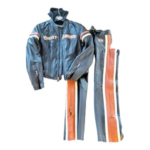 Harley Davidson Damen Reitjacke - Hoodie Einsatz Gr. MD - passende Chaps Gr. SM - Bild 1 von 17