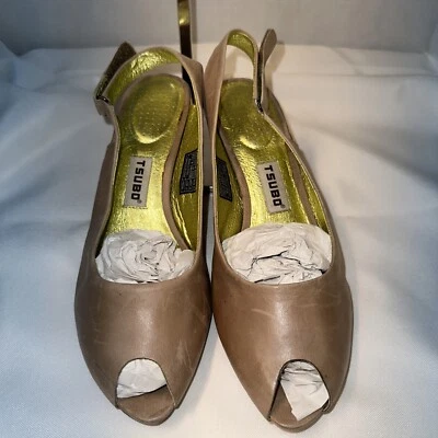 Tsubo Peep Toe Soft Leather Sandals 7.5 NWOB - Image 1 of 4