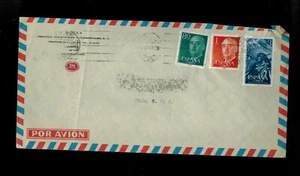 BUS-1165**SPAIN c1956 AIRMAIL COMMERCIAL COVER TO TOLEDO OH - Picture 1 of 2