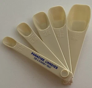 PARADISE CANDIES Vintage Measuring Spoons Complete Set For a heavenly treat - Picture 1 of 11