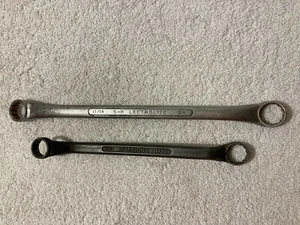 2 Vintage S-K LECTROLITE DOUBLE OFFSET BOX END WRENCHES B-2224 and TruFit 3003 - Picture 1 of 8