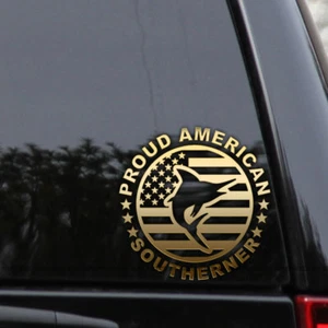 Southerner Fisherman Proud American Flag Vinyl Decal Sticker - Picture 1 of 2