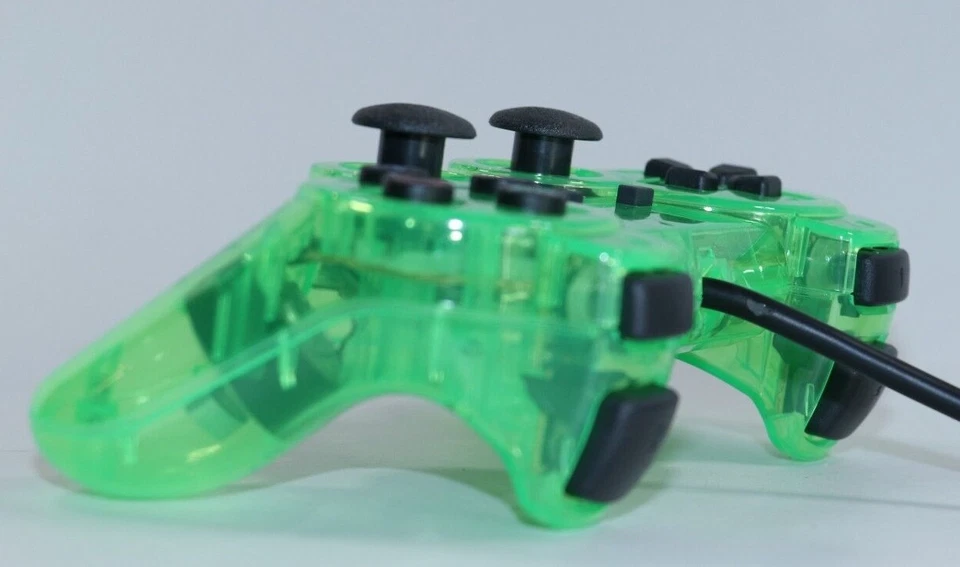 Wired 5.5ft Dual Vibration Controller Gamepad for PS2 & PS1 Transparent Colors - Image 1 of 1