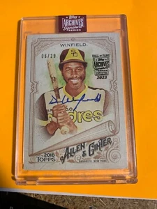 2023 ARCHIVES ALLEN & GINTER DAVE WINFIELD 6/29 AUTOGRAPH SIGNATURE SERIES - Picture 1 of 1