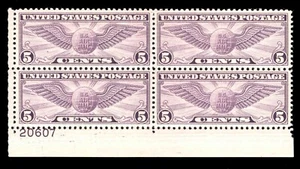 MOMEN: US STAMPS #C16 PLATE BLK MINT OG NH PSE GRADED CERT XF-SUP 95 LOT #79166 - Picture 1 of 3
