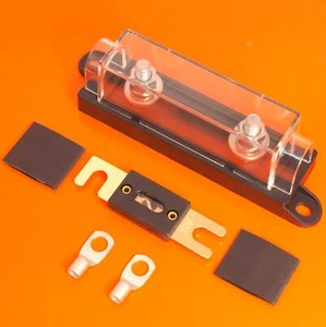 Quality ANL Fuse Holder Inline Clear with 60 AMP ANL Fuse Terminals Heat Shrink - Picture 1 of 7