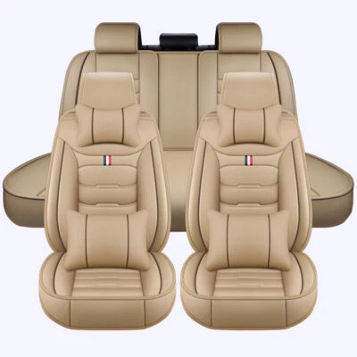 For Lexus RX350 RX450h NX300 Car Seat Covers Full Set Leather Front &Rear Beige Foto 1 de 4