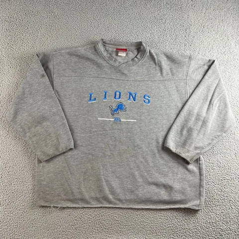Vintage Y2K NFL Detroit Lions Embroidered Crewneck Sweatshirt Men's Size XXL Cover