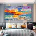 Peinture sur toile abstraite ciel coucher de soleil nuages colorés imprimés sur toile art mural