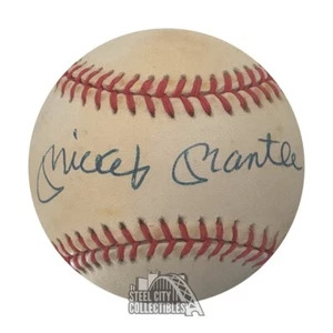 Mickey Mantle Autograph Official American League Baseball-JSA LOA (With Toning) - Picture 1 of 3