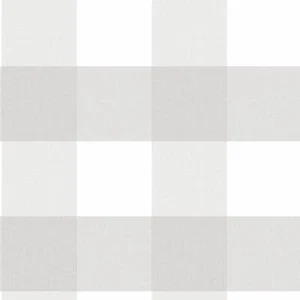 NUS2691 Farmhouse Plaid Grey & White 5 inch Buffalo Check Peel and Stick Wallpap - Picture 1 of 2