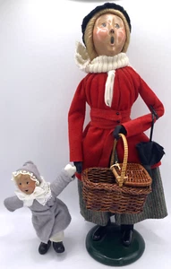 Byers Choice LTD CAROLER ~ 1994 WOMAN WITH CHILD AND BASKET (Signed) - Picture 1 of 11