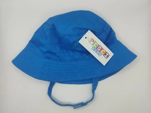 Pesci Kids Sun Hat Boys Girls Summer Beach Hat Cotton Age 2-4 Electric Blue - Picture 1 of 6