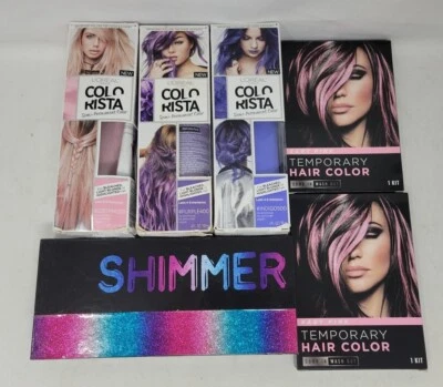 L'Oreal Colorista Temporary Hair Color Makeup Lot. Purple,Blue,Pink   - Image 1 of 4