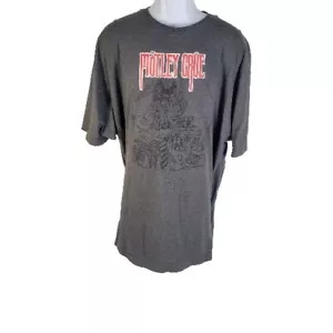 Motley Crue Tee Mens 3XL Band 90s Y2K T shirt Gray XXXL Tultex Tag - Picture 1 of 10