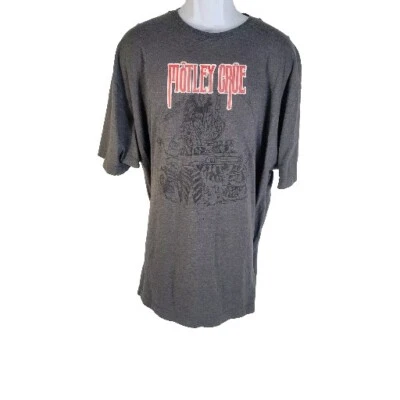 Motley Crue Tee Mens 3XL Band 90s Y2K T shirt Gray XXXL Tultex Tag - Image 1 of 4