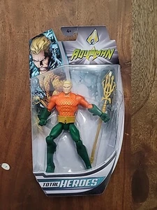 NEW TOTAL HEROES AQUAMAN 6" ACTION FIGURE 2013 MATTEL DC COMICS AQUA MAN! - Picture 1 of 3