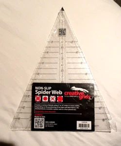 CREATIVE GRIDS NON-SLIP SPIDER WEB RULER - 3" TO 10" - NEW IN CELLOPHANE WRAP - Picture 1 of 6