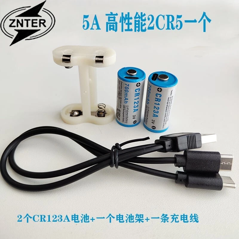 new ZNTER 6.0V  2CR5 1400mah lithium battery Type C Rechargeable  Charging cable - Image 1 of 4