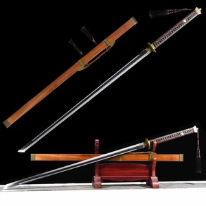 Battle Ready Tang Dao Jian Schwert Katana scharf hoher Manganstahl Klinge Full Ta - Bild 1 von 14