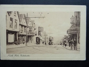 Essex Colchester NORTH HILL showing TRAMWAY c1911 Postcard by Art Series - Picture 1 of 4