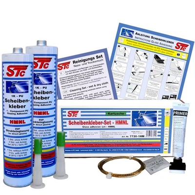 STC Scheibenkleber Set MAXI inkl. 2 Kart. 310 ml HMNL + Draht Scheibenreparatur  - Bild 1 von 4