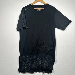 Heritage by America langes schwarzes Kleid / Hemd distressed Gr. XL - Bild 1 von 11