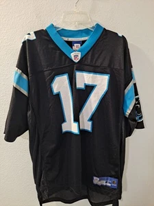 Camiseta deportiva de malla negra Reebok Carolina Panthers Jake Delhomme #17 clásica talla grande - Imagen 1 de 10