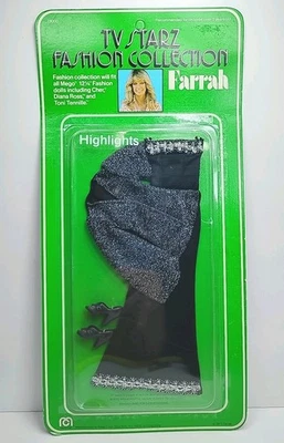 Винтажный Farrah 1977 «Highlights» моды кукла наряд РЕДКАЯ совершенно новый черный платье  - Изображение 1 из 4