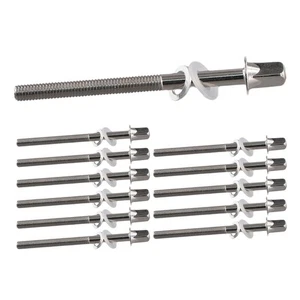 12 Stück Trommelspannstäbe Spannschrauben Trommelschrauben Set Snare Drum4280 - Bild 1 von 7