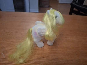 VTG My Little Pony So Soft Lofty Flocked Pony G1 MLP Hot Air Balloon Yellow 1986 - Picture 1 of 2