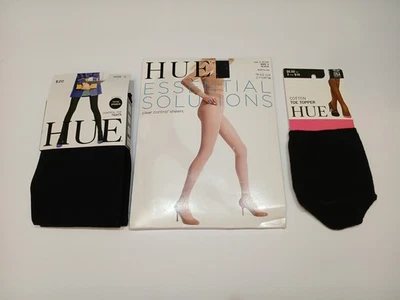 Lote de 3 meia-calça Hue nova biqueira topper, meia-calça controle superior - Imagem 1 de 4