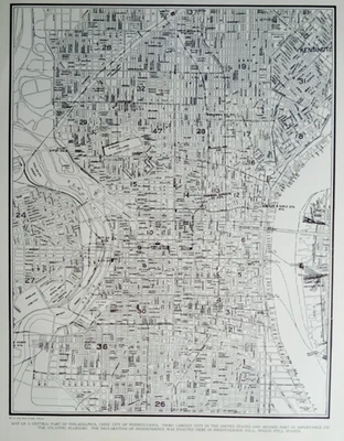 *Vintage 1936 Pre World War WWII Atlas City Map Philadelphia, Penn Pennsylvania* - Image 1 of 4