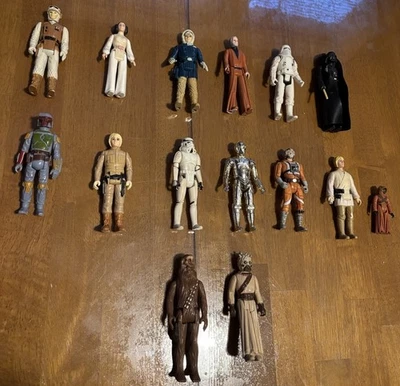 Star Wars Vintage 1977 15 Original Kenner Action Figure Lot Luke Leia Darth READ - Image 1 of 4