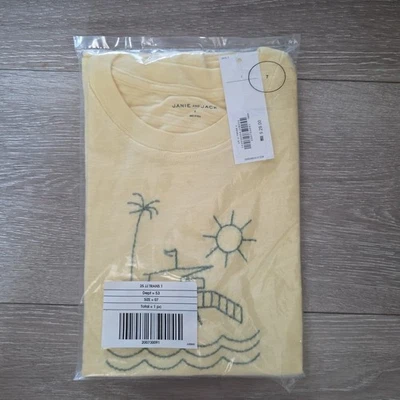Janie And Jack Niños Camiseta Manga Corta Playa Día Camiseta Talla 7 Amarilla  Foto 1 de 2