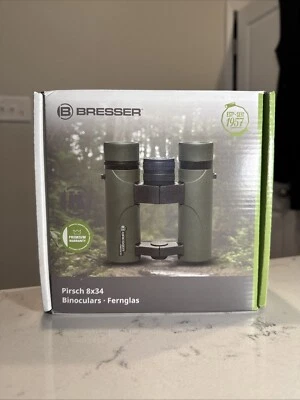 Brand New Bresser Pirsch 8x34 Compact Binoculars with Phase Coating - Image 1 of 3