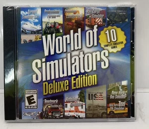 New! WORLD OF SIMULATORS DELUXE ED. “10 GAMES” (PC WIN 7+) New Sealed See Photos - Picture 1 of 6