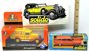 Vintage Solido 1:43 Citroen C4F Van + Aufkleber + Renault 12 Break Druckguss Neu im Karton - Bild 1 von 4