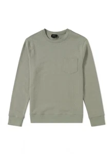 Sudadera APC Worker Cuello Redondo Verde Salvia Algodón Terry Bolsillo, Talla XS - Imagen 1 de 9