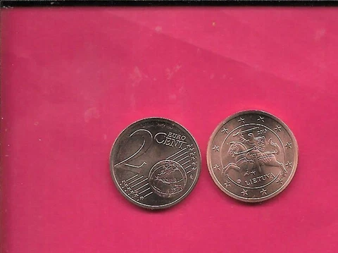 LITHUANIA KM206 2015 UNCIRCULATED-UNC MINT-BU MODERN 2 EURO CENT COIN Cover
