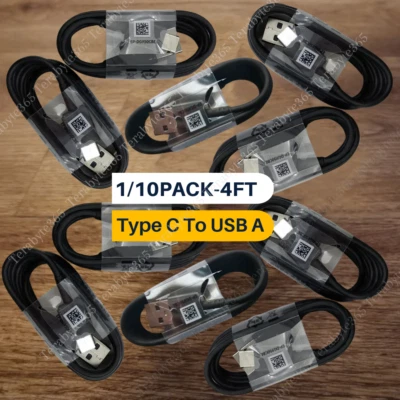 1/10X Lot USB-C to USB-A Cable Fast Charger Type C Data Cord Rapid Sync Charger - Image 1 of 4