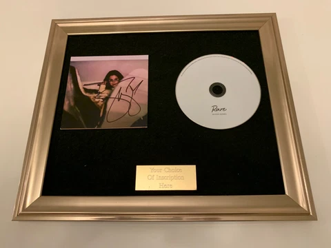 PERSONALLY SIGNED/AUTOGRAPHED SELENA GOMEZ - RARE FRAMED CD PRESENTATION Cover