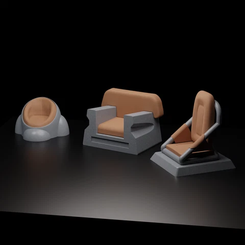 Jedi Council Chairs for 3.75in Diorama Cover