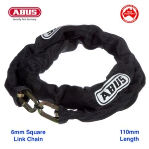 ABUS Chain-6mm Hardened Steel Square Link Chain Padlock-Gate,Tools-Free Postage! - Picture 1 of 4