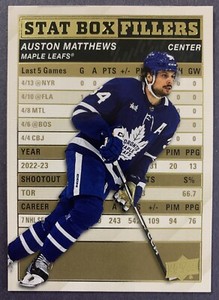 2023-24 Upper Deck Auston Matthews Stat Box Fillers Gold (1:288)