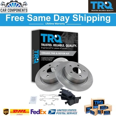 Kit de pastillas de freno trasero y rotor TRQ para Ford C-Max Escape Transit Connect 2013-2018 Foto 1 de 4